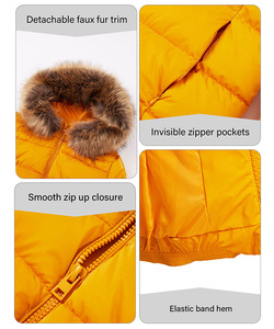 Veste matelassée légère pour femmes, manteaux d'hiver pour femmes, veste matelassée chaude avec capuche et col en fausse fourrure - Product Image 6