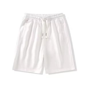 Shorts de sport décontractés pour hommes en molleton 100 % coton, 5 pouces, avec poches, tricotés, pour la gym et l'entraînement - Product Image 4