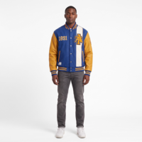 Blouson universitaire OEM personnalisé pour homme, en laine épaisse 550 g/m², manches en cuir PU, style vintage motorsport, coupe ample