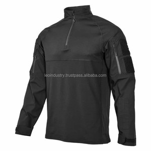 AQTQ เสื้อยืดแขนยาวลายพรางเข้ารูป,เสื้อต่อสู้แบบสวมใส่สบายมีซิป - Product Image 4