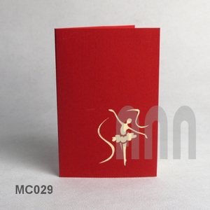 Custom Christmas Girl 3D Laser Cut <b>Paper</b> Greeting Card Offset Printing Box <b>Handmade</b> Craft Souvenir Gift Christmas Day Made - Product Image 2