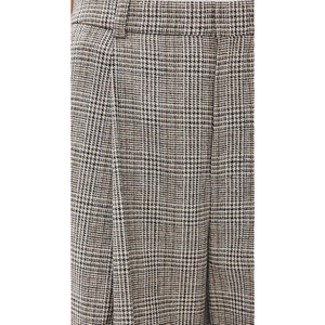 High Waist Wide Leg <b>Plaid</b> <b>Pants</b> Women's Wool Polyester Blend Pleated Front Loose Fit Full Length Autumn Style Anti-Wrinkle - Product Image 6