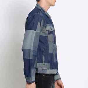 Veste en jean pour homme en coton épais, couleur unie, avec broderie et impression personnalisées, qualité supérieure, design carré, veste en denim de première qualité - Product Image 3
