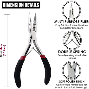 Pince à extensions capillaires de haute qualité pour micro-liens, micro-anneaux et extensions de plumes personnalisées - Product Image 3