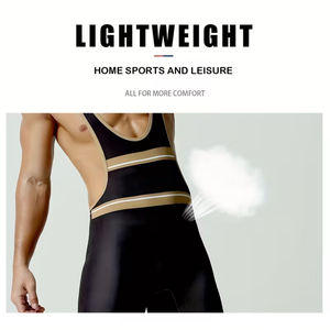 Five B Men Wrestling Singlet Fitted Spandex <b>Polyester</b> Stretch Seamless Plain Dyed Boxing Sports Apparel Adult Size Fitting <b>Shirt</b> - Product Image 5
