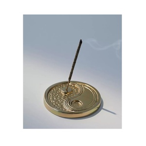 Porta Incienso Metálico en Forma de Hoja Disponible a Precio de Mayoreo - Product Image 1