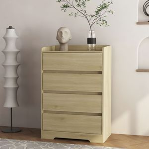 Cassettiera Moderna in Legno 100% Impermeabile con 4 Cassetti e Struttura Robusta, Mobile da Camera Senza Maniglie - Product Image 2