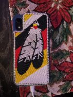 Coques de téléphone en acier inoxydable perlé, imprimées en relief, style bohème indien, accessoires de mode faits à la main, pour soirées, dernières tendances