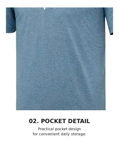 Chemise à manches courtes en polyester recyclé écologique, extensible et à séchage rapide |   MARK MT-6205 OEM/ODM Marque coréenne - Product Image 6