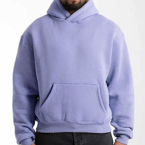 Fabricant de sweats à capuche amples en coton vierge 500 g/m² de haute qualité, à épaules tombantes, en molleton bouclette uni, coupe oversize et courte - Product Image 1