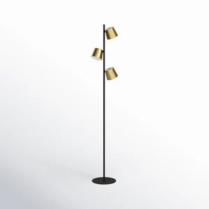 Elegante Lámpara de Pie de Metal con Pantalla de Lino para Dormitorio y Oficina - Product Image 1