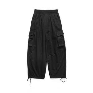 Multi-Pocket <b>Cargo</b> Pants Men's Casual Solid Colour Straight Pants Baggy <b>Wide</b>-<b>leg</b> Cropped Pants Men Ankle-length Pants - Product Image 1