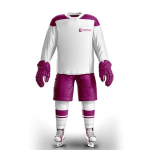 Ensemble de maillots et uniformes de hockey sur glace personnalisés en gros avec tissu respirant et à séchage rapide pour l'entraînement et les vêtements de sport - Product Image 1