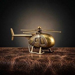 Modelo de Helicóptero en Miniatura de Estilo Antiguo, Artesanía de Metal, Decoración de Escritorio, Adorno Creativo para Oficina y Hogar - Product Image 1