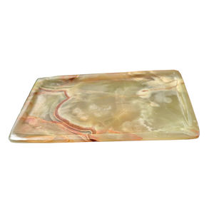 Bandeja de Ónix con Textura de Mármol, Diseño Moderno y Lujoso en Dorado Brillante, para Cocina, Restaurante, Decoración del Hogar, Servicio y Almacenamiento, Ecológica - Product Image 1