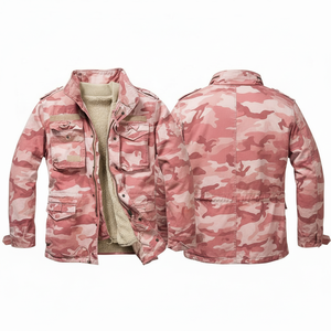 100% High Quality Trendy New Premium <b>Camo</b> Utility <b>Jacket</b> Multi Pocket Button Front Cotton Material Comfort Fit OEM ODM <b>Jackets</b> - Product Image 6