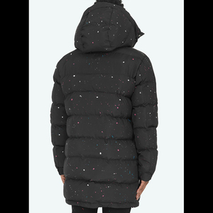 Veste d'hiver personnalisée pour homme, longue, imperméable, coupe-vent, en duvet, avec capuche, chaude, isolée, en toile, fermeture éclair, parka OEM - Product Image 2
