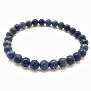 Pulsera Unisex de Sodalita, Piedra Natural de MUNTAHA AGATE EXPORT, Cristal Curativo con Estilo Feng Shui y Tema de Amor - Product Image 1