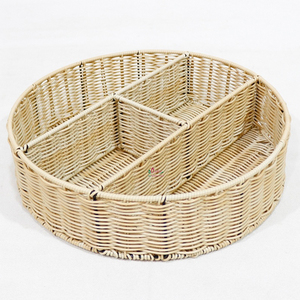 Organizador de Escritorio Redondo Minimalista Artex Dong Thap de Mimbre Sintético con Compartimentos Múltiples y Multifuncional - Product Image 2