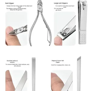 Household Carbon Steel Manicure Pedicure Set 19-Piece <b>Nail</b> Clipper <b>Nail</b> Scissors Set BY ANAAIF ENTERPRISES - Product Image 4