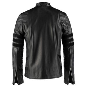 Wholesale Plus Size <b>Winter</b> Men's Leather <b>Jacket</b> with Stand Collar and Front Logo Breathable Quick Dry Outdoor Use <b>cheap</b> quality - Product Image 6