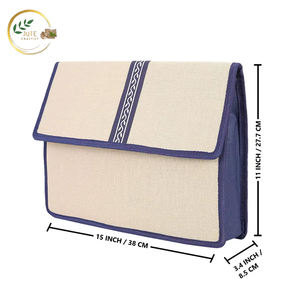 Sustainable Jute <b>File</b> Bag – Biodegradable Natural Fiber Office <b>File</b> Organizer for Corporate Use - Product Image 2