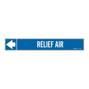 Brady RELIEF AIR Duct Marker <b>Adhesive</b> Label for HVAC Airflow Identification Durable <b>PVC</b> - Product Image 3