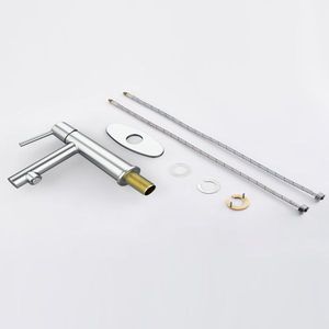 Rubinetto Monocomando Cromato per Lavabo, Montaggio su Piano a 1-3 Fori, Funzione 2-in-1 con Flusso a Fontana - Product Image 3