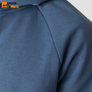 Sudadera con Capucha Holgada de Poliéster/Algodón para Hombre, con Logotipo Personalizado, Manga Raglán Teñida Lisa, Forro Polar de Invierno, Estilo Urbano - Product Image 3