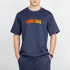T-shirt personnalisé surdimensionné, couleur unie, ample, pour le sport et la remise en forme, manches courtes, coton de haute qualité, pour hommes, OEM - Product Image 1