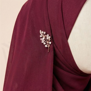Hiyab de poliéster de color sólido para mujer, tela jersey, agradable al tacto, para uso diario, pañuelo étnico de Oriente Medio. - Product Image 2