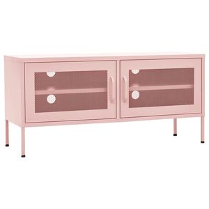 Supporto TV in acciaio rosa 41.3 \ "x13.8 \" x19.7 \ "dimensioni Design elegante e durevole - Product Image 2