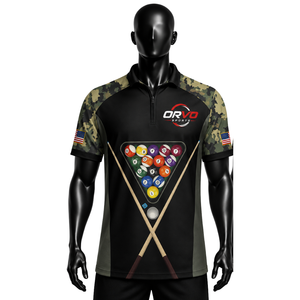 T-shirt à manches courtes pour homme ORVO SPORTS, imprimé drapeau américain noir, respirant, en tissu éponge, séchage rapide, 100% polyester, style décontracté - Product Image 5