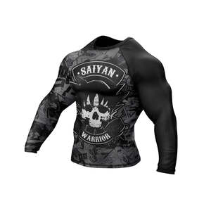 Jiu Jitsu No Gi Rashguard Spandex/Polyester <b>Long</b> & Short <b>Sleeves</b> Latest 2024 Design Pakistan - Product Image 3