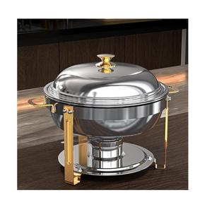 Plat de service de luxe en acier inoxydable avec couvercle articulé ou à ouverture normale, chauffe-plat professionnel pour buffet - Product Image 3