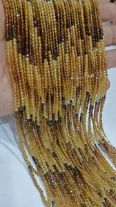 Tourmaline Jaune Naturelle Ronde Facettée Perles de 2,5 mm Vendues par Fil de 13 Pouces - Product Image 4