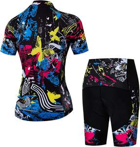 Nuevo Conjunto de Jersey y Pantalones Cortos de Ciclismo para Mujer, Acolchado, Transpirable, Ligero, 100% Poliéster Sublimado, Traje de Ciclismo - Product Image 2