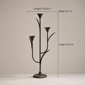 Black Candle Holder Suitable for Decoration of Wedding Party <b>Tables</b> and Also for Home Decorations - Product Image 4