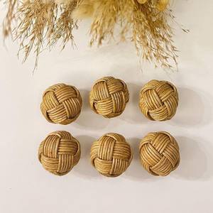 Tiradores de madera hechos a mano para decoración del hogar, hermosos tiradores de ratán para puertas. - Product Image 5