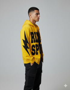 REXFIT SPORTS Sudadera con Capucha Amarilla Extra Grande Personalizada para Hombre, Ropa Bordada, Sudadera con Parche Bordado Estilo Urbano 2025 - Product Image 4