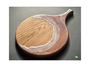 Planche à découper en bois durable avec poignée en résine, compatible lave-vaisselle, épaisseur 1,5 cm, pour la préparation des aliments, cuisine domestique, restaurant, hôtel - Product Image 1