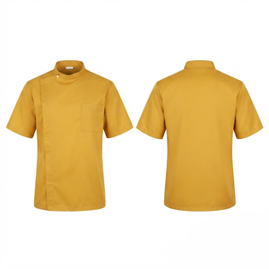 เสื้อแจ็คเก็ตช่างตัดผมแบบยูนิเซ็กซ์ ผ้าโพลีเอสเตอร์พรีเมียม 180 GSM สีดำ แขนสั้น ระบายอากาศได้ดี ชุดยูนิฟอร์มร้านเสริมสวย ปักลายนูน ปักโลโก้ตามสั่ง - Product Image 2