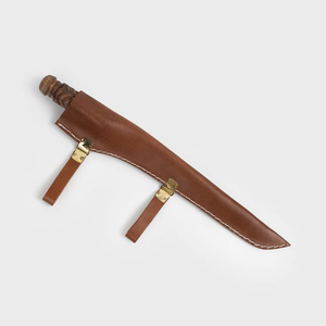 Couteau Viking forgé à la main, lame en acier carbone de 16 pouces, manche en bois de noyer avec étui en cuir, couverts de collection - Product Image 2