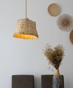 <b>Large</b> Woven Bamboo Pendant Light Lampshade Repurposed <b>Basket</b> Design <b>Hanging</b> Lamp for Restaurant Cafe Lighting Supplier - Product Image 2