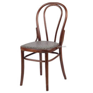 2025 estilo europeo Mid-Vintage Sheesham Silla de comedor de madera maciza asientos acolchados de hierro diseño curvo Retro oficina en casa Bar - Product Image 3