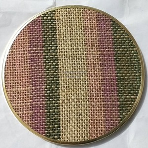 Ensemble de sous-verres en pierre écologiques faits à la main, résistants à la chaleur, en pierre tissée, épaisseur 6 mm, diamètre 100 mm, style moderne - Product Image 4