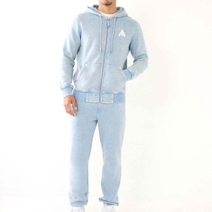 Survêtement d'hiver pour hommes en gros, à capuche, délavé à l'acide, design personnalisé, 2-en-1, respirant, séchage rapide, vêtement tendance - Product Image 1