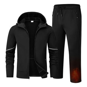 Men's Fleece Lined Tracksuits <b>Hooded</b> Winter Sweatsuits 2 Piece Set, Full <b>Zip</b> Jacket and Athletic Jogger Pants Outfit Warm Casual - Product Image 4