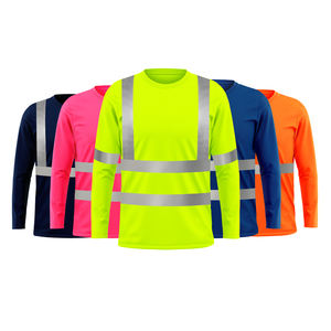 Camisetas Polo de Seguridad de Alta Visibilidad con Logotipo Personalizado, Manga Larga, Reflectantes, Detectables por Detector de Metales, de Poliéster, Unisex, para Construcción - Product Image 4