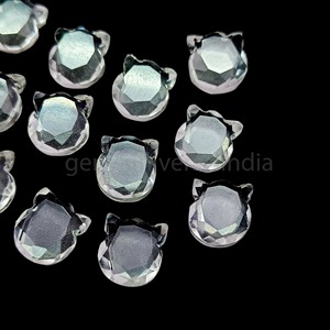 Cuarzo de cristal natural tallado a mano en forma de ojo de gato de 12 mm, piedra suelta tallada para fabricación de joyas, venta al por mayor, suministro a granel - Product Image 3